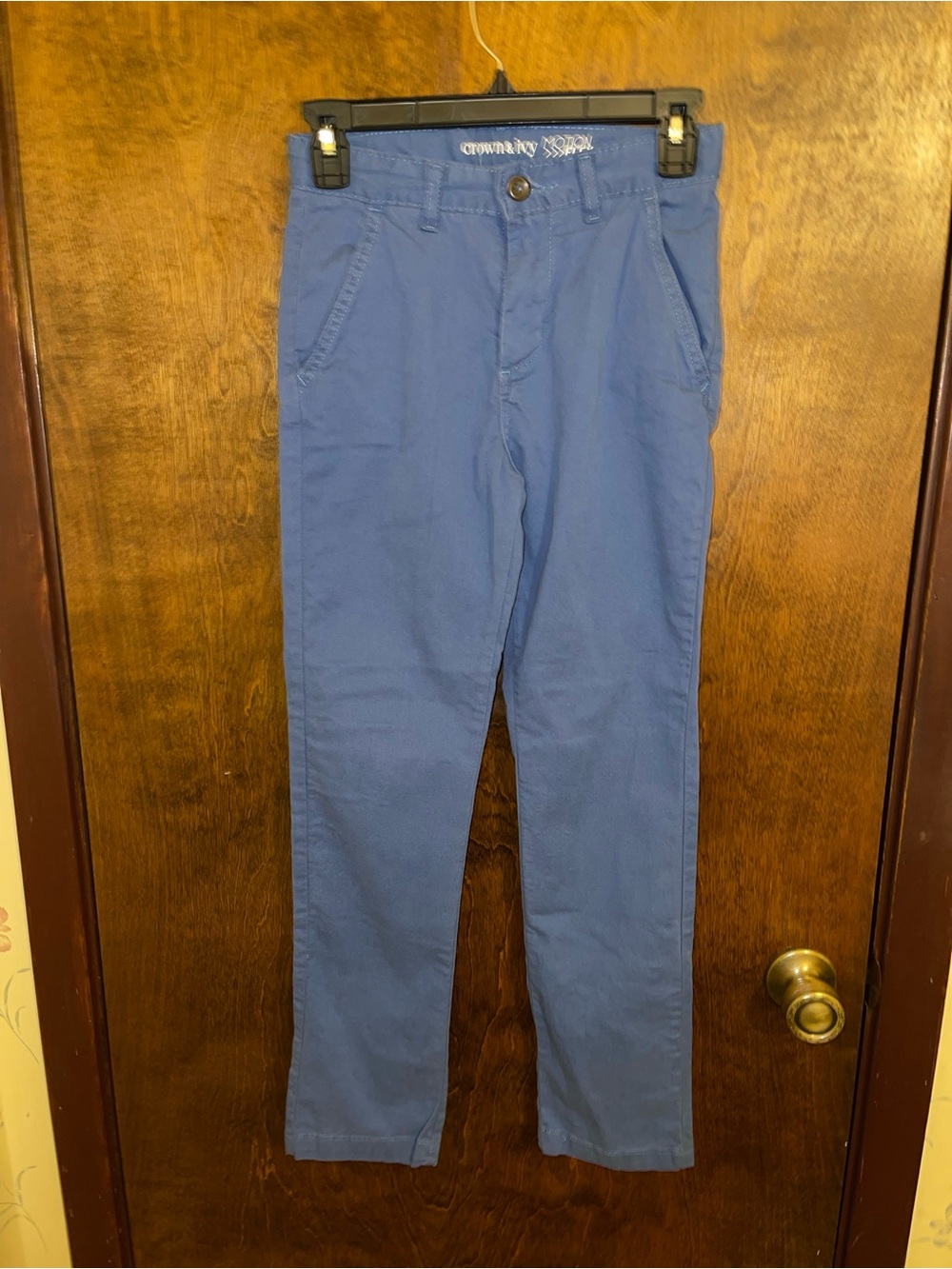 crown & ivy Boys Blue Casual Chino Pants